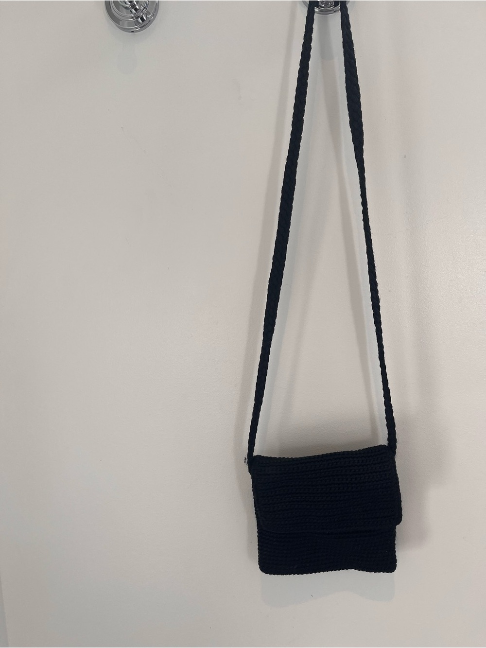 Crochet Black Crossbody Bag Le Sac
